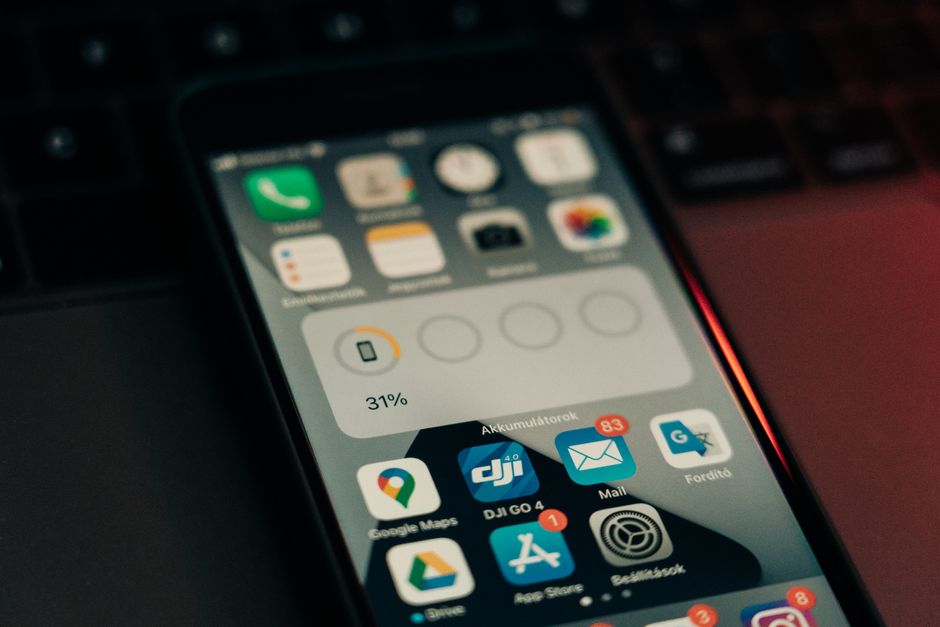 Smart home app showing energy production and storage